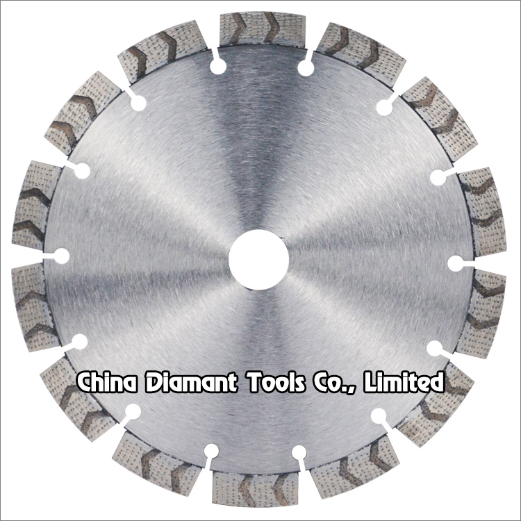 Diamond saw blades laser welded for general purpose cutting - matrix arrow groove segments