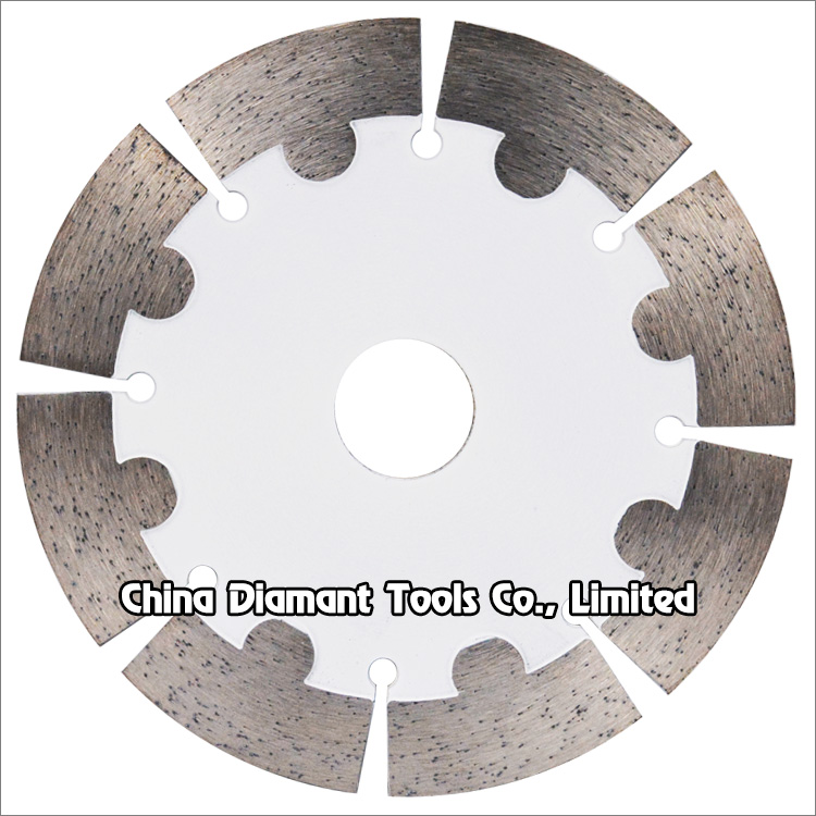 Diamond dry cutting saw blades - hot-press sintered axe shape segments