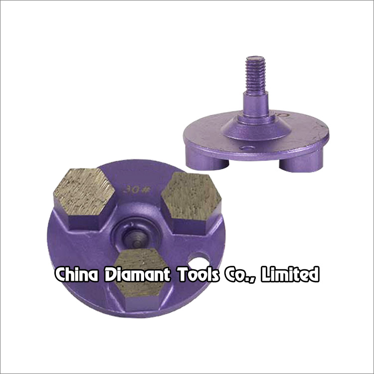 3 inches diamond grinding disc for stone concrete - hexagon segments