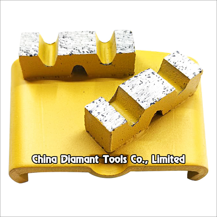EZ change diamond grinding shoe for HTC floor grinders - W shape segments
