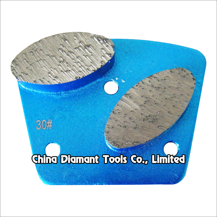 Trapezoid diamond grinding shoes concrete terrazzo floor pads - elliptical segments