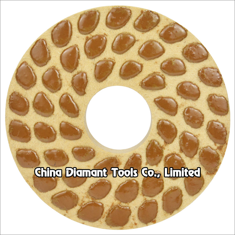 Diamond sponge(fiber) polishing pads - raindrop shape resin bond