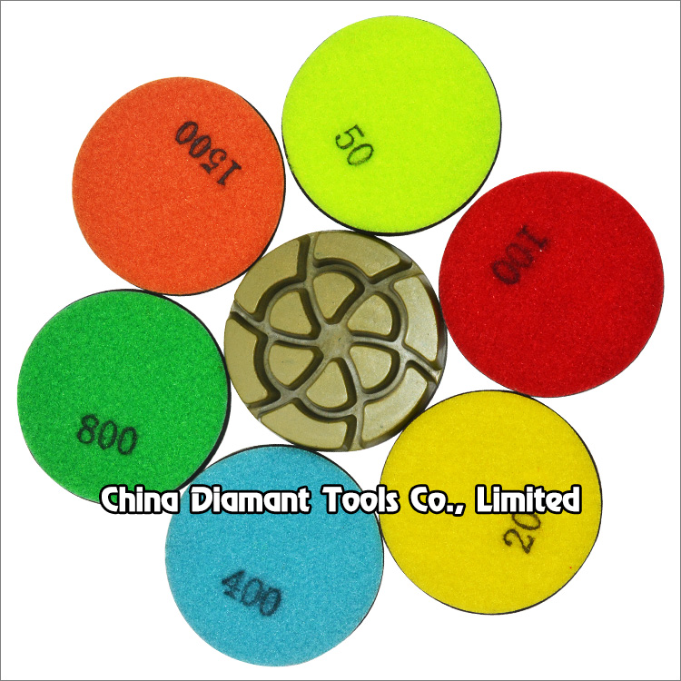 3 inch 80mm floor polishing diamond pads for concrete - resin bond wet or dry use