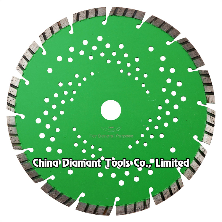 Diamond saw blades for general purpose cutting - laser welded, diagonal turbo segmen