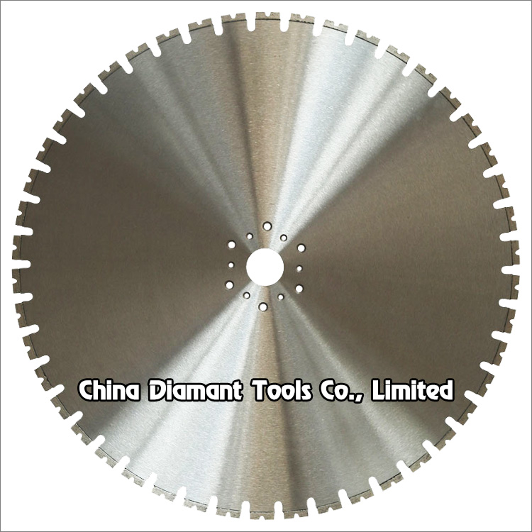 Diamond saw blades for concrete wall cutting - V slot segments