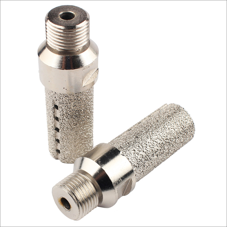 Diamond finger bits for stone grinding - vacuum brazed