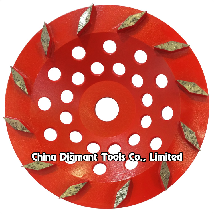 Diamond grinding cup wheels for concrete - prismatic segments