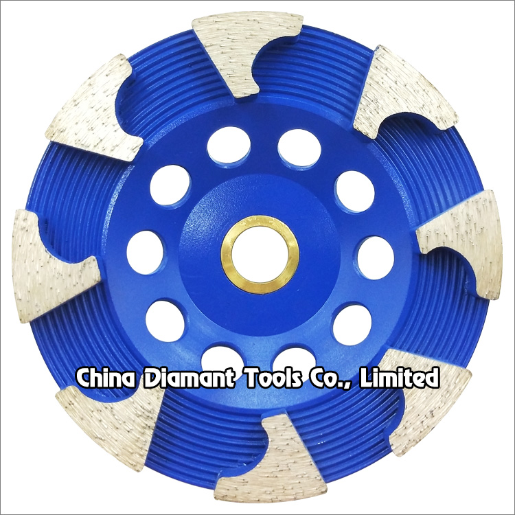 Diamond grinding cup wheels for concrete - boots shape segments